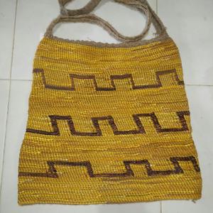 Tas Noken Asli Wamena Papua Tali Genemo Original dilapisi Full Kulit